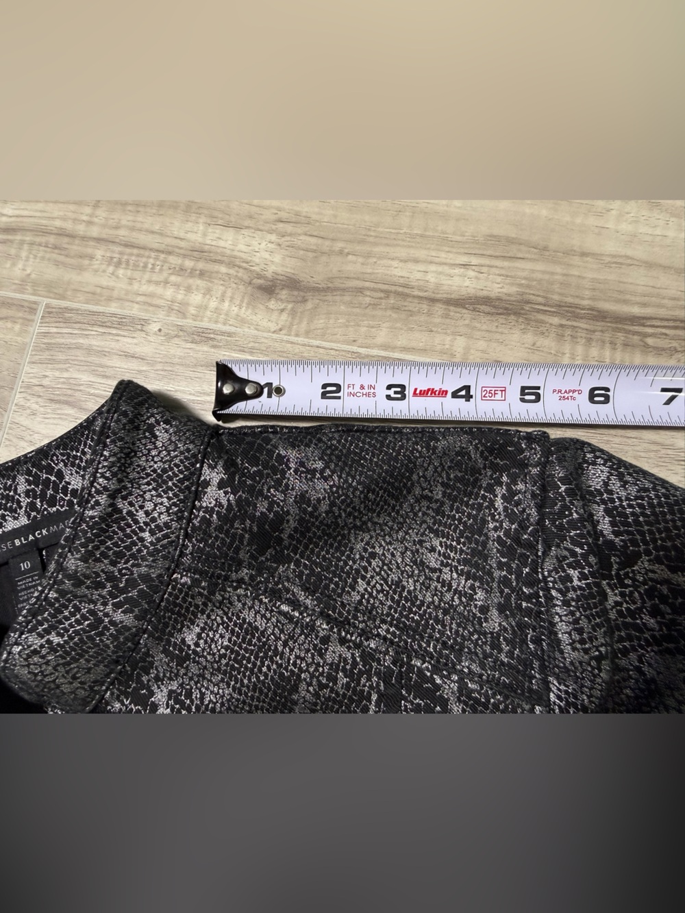 White House Black Market Metallic Snake Print Moto Jacket - Picture 9 of 12